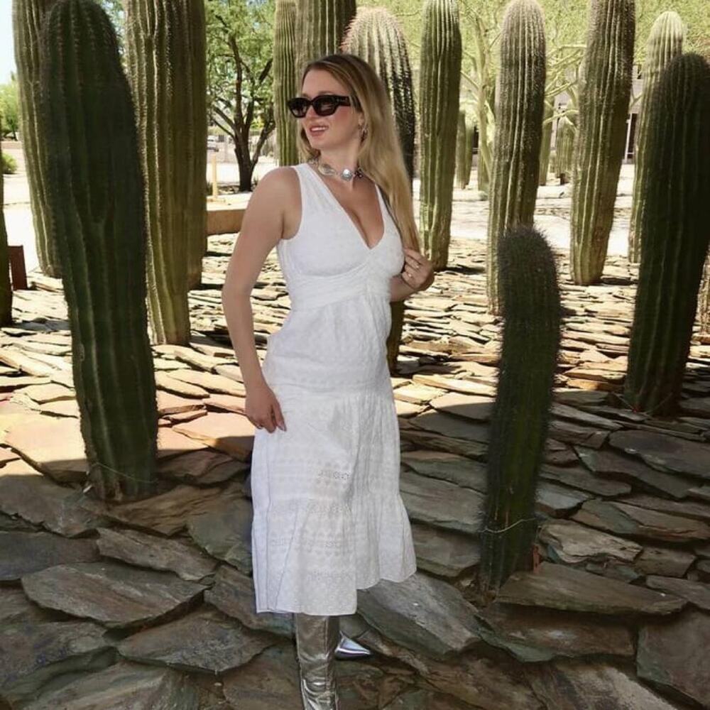 Misa los angeles white maxi